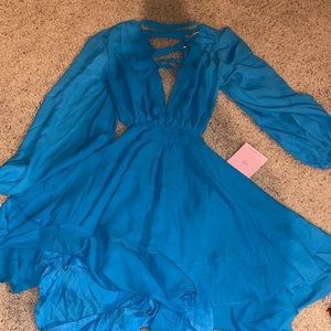 Brand new hellomolly blue romper